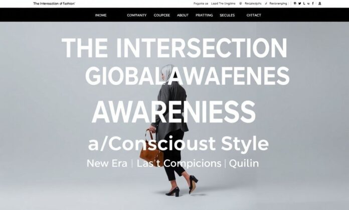 The Intersection of Fashion and Global Awareness: A New Era of Conscious Style