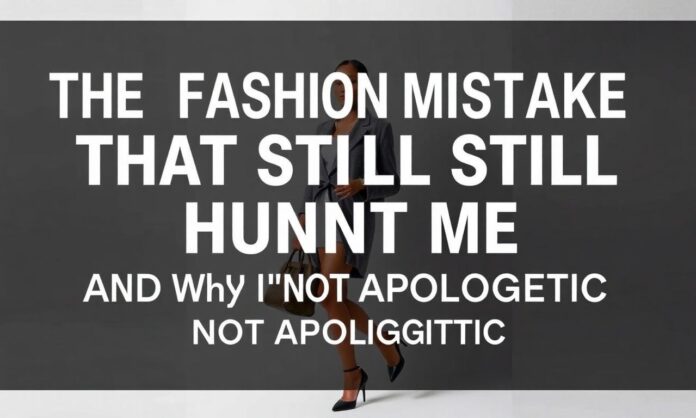 The Fashion Mistake That Still Haunts Me (And Why I'm Not Apologetic)